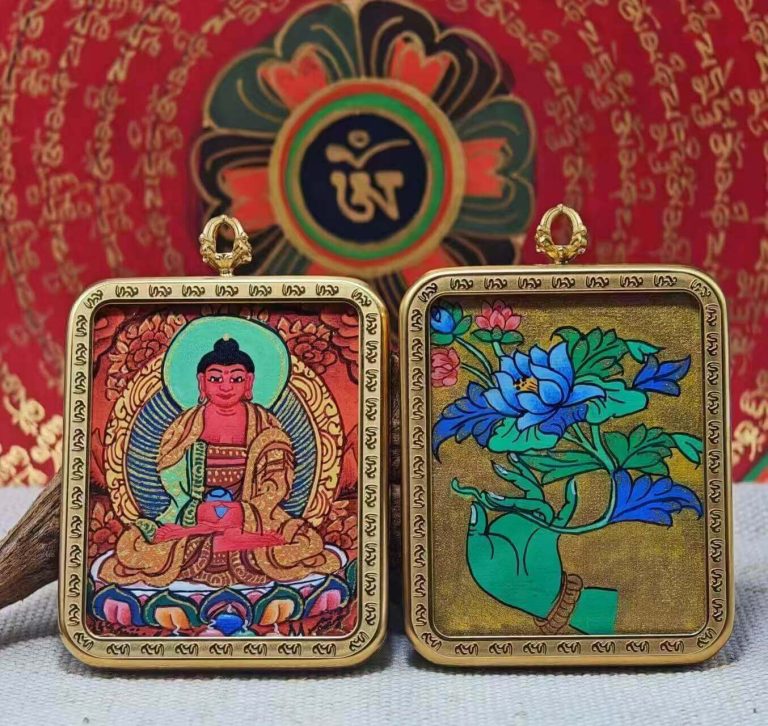 Amitabha Buddha: The Buddha of Infinite Light [Double-Sided Hand-Painted Thangka]