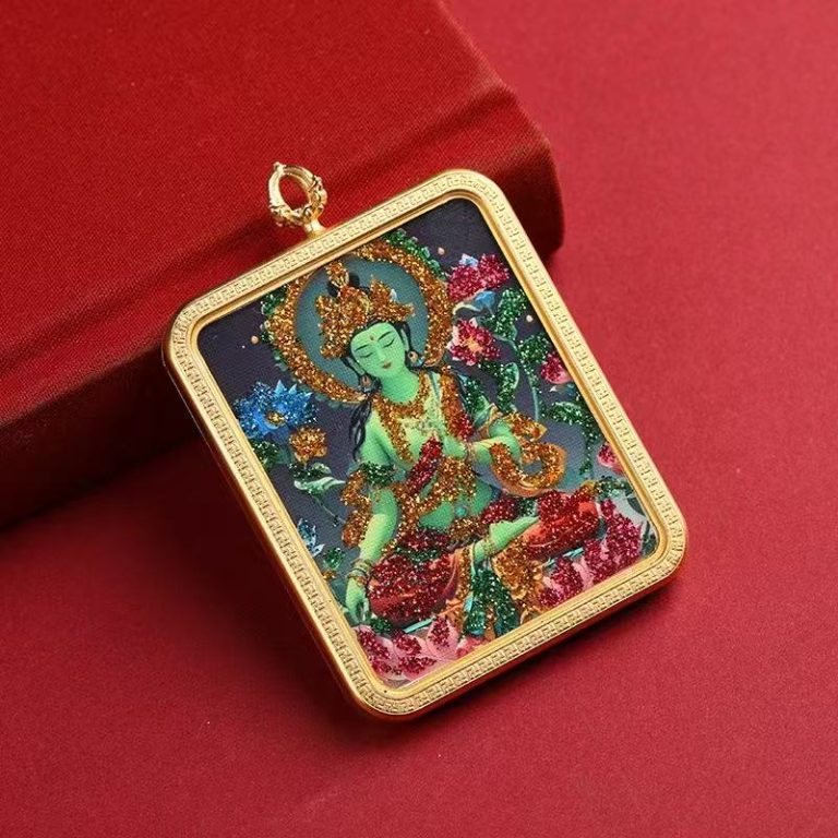 Green Tara Left-Hand Blessing Pendant [Customizable]