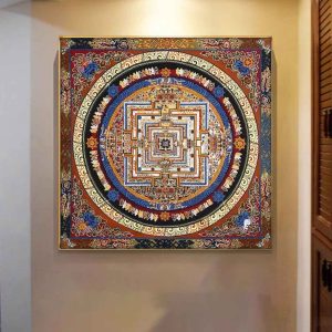 Hand-Painted Thangka: Kalachakra Mandala 【Customizable】