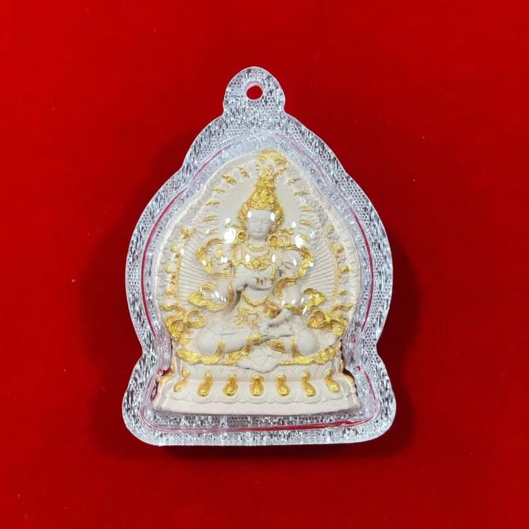 Hand-Painted Vajrasattva Thangka Pendant