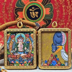 Mahasthamaprapta Bodhisattva[Double-Sided Hand-Painted Thangka]