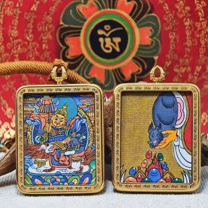 Vaishravana: The King of Wealth [Double-Sided Hand-Painted Thangka]