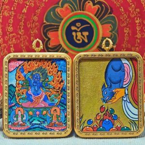 Vajrapani: The Thunderbolt Warrior [Double-Sided Hand-Painted Thangka]