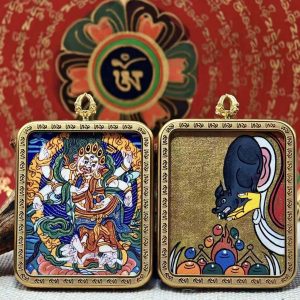 White Six-Armed Mahakala [Double-Sided Hand-Painted Thangka]