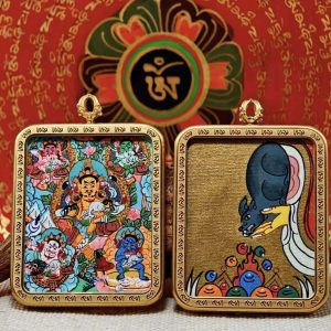 Five Paths Wealth Deities [Double-Sided Hand-Painted Thangka]