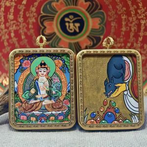 Authentic Tibetan Rubbish Tangka – Double sided Pure Hand drawn Buddhist Holy Statue – Void Tibetan Bodhisattva